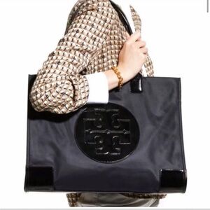 Tory Burch Women’s Black Tote Logo Shoulder Bag